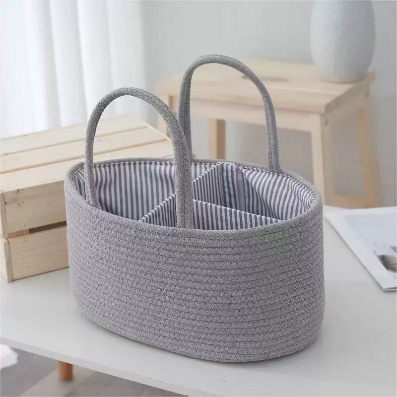 Baby Nursery Unisex - Portable Baby Diaper Storage Basket with