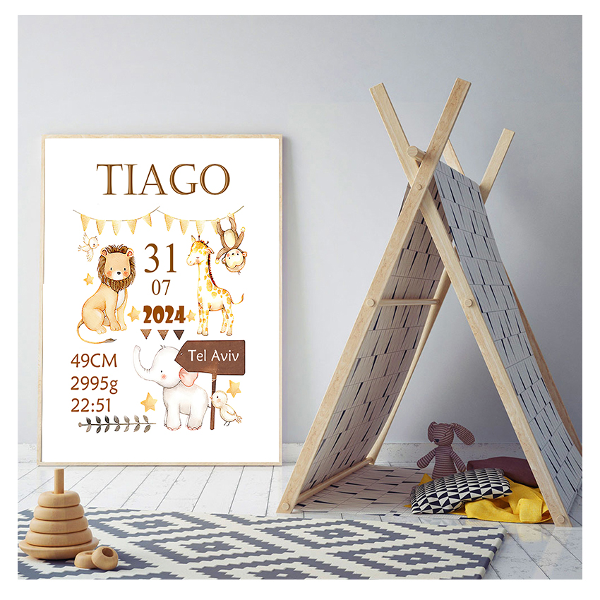 Baby Nursery Art - Poster Nursery Art Print Animal Canvas