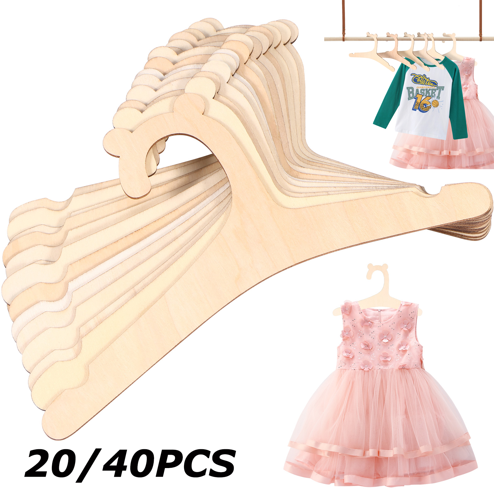 Baby Nursery Hangers - 20/40Pcs Baby Creative Hanger Rack Baby