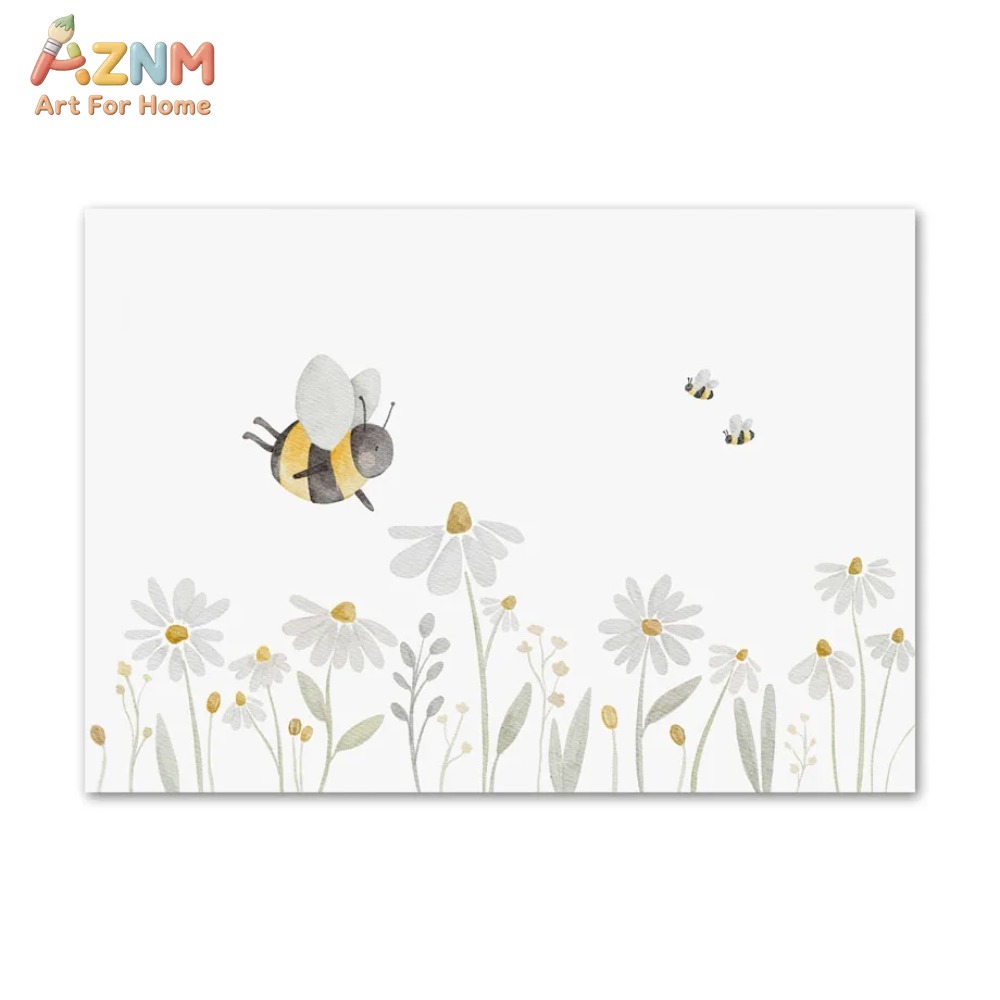AZNM Watercolor Bear Fox Anima - Baby Nursery Frames reseña y precio