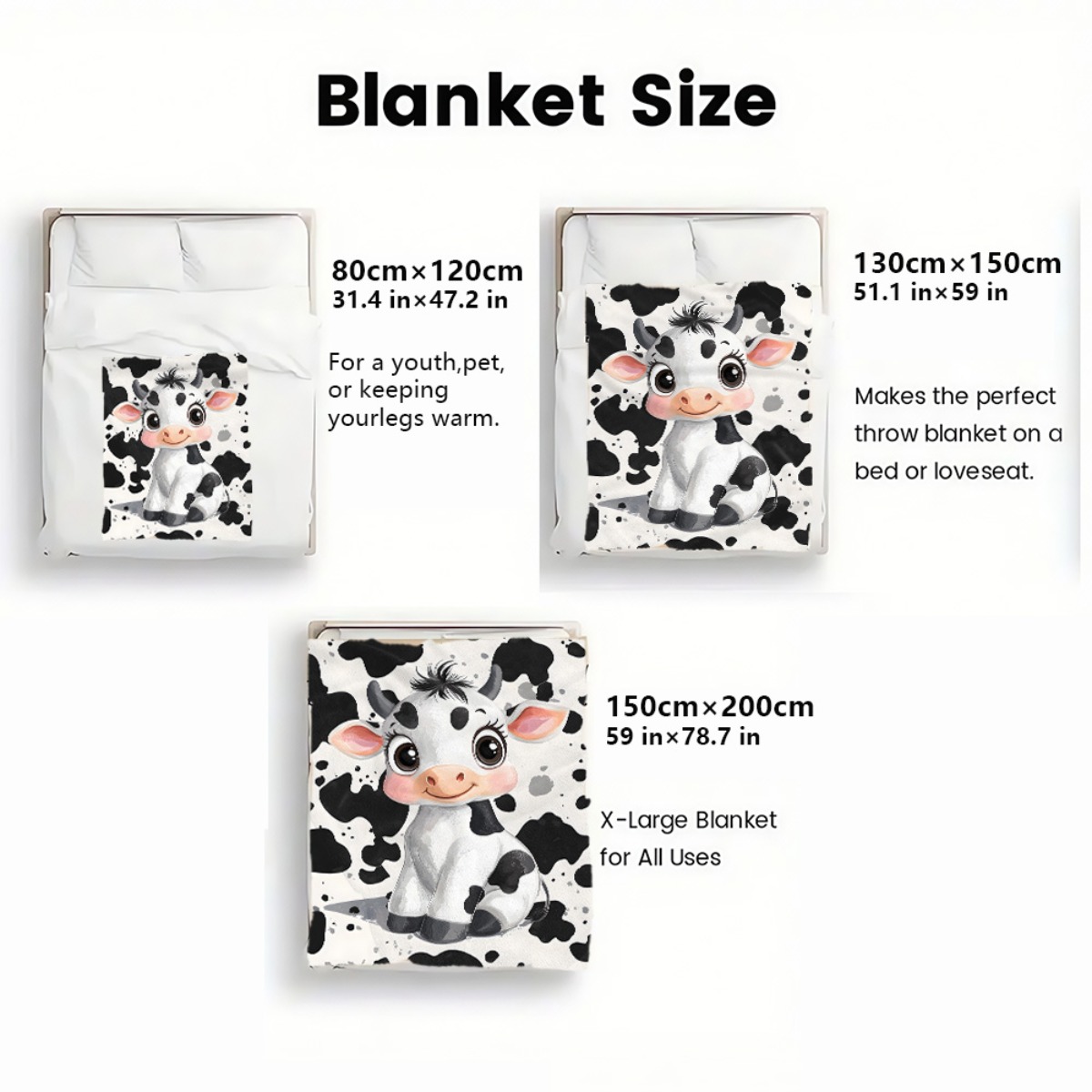 Cute Cartoon Cow Black White S - Baby Nursery Farm Theme reseña y precio