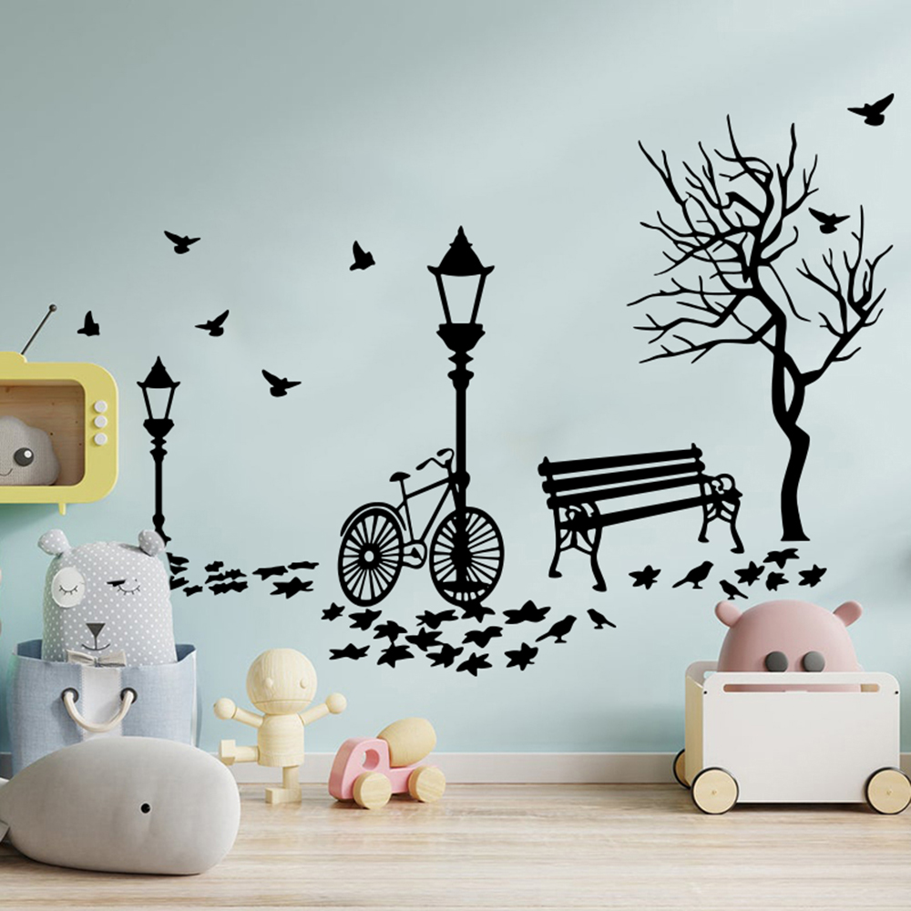 Modern Autumn Landscape Bike T - Baby Nursery Wall Lights reseña y precio