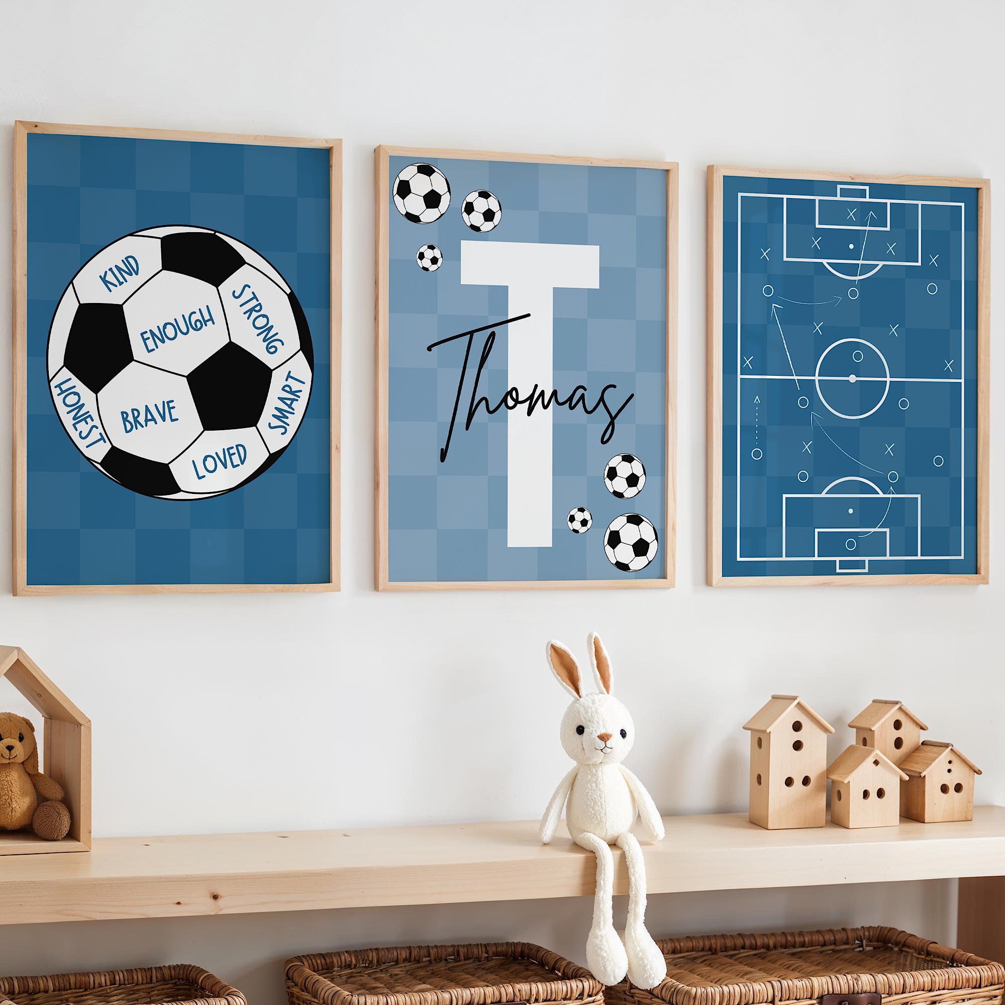 Custom Soccer Wall Art Set Aff - Baby Nursery Wall Art reseña y precio