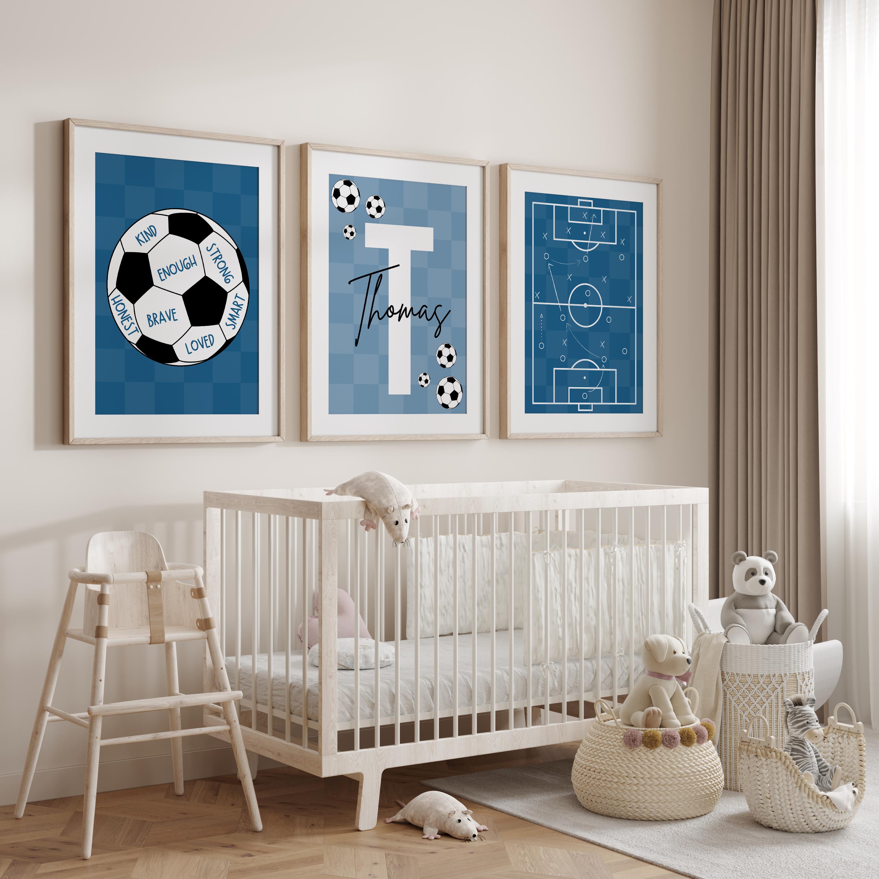 Custom Soccer Wall Art Set Aff - Baby Nursery Wall Art reseña y precio