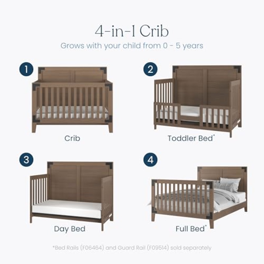 Lucas Design 4-in-1 Convertibl - Baby Nursery Furniture Sets reseña y precio