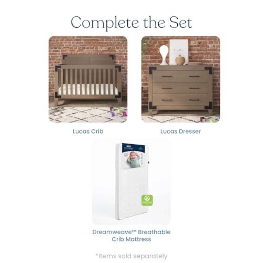 Lucas Design 4-in-1 Convertibl - Baby Nursery Furniture Sets reseña y precio