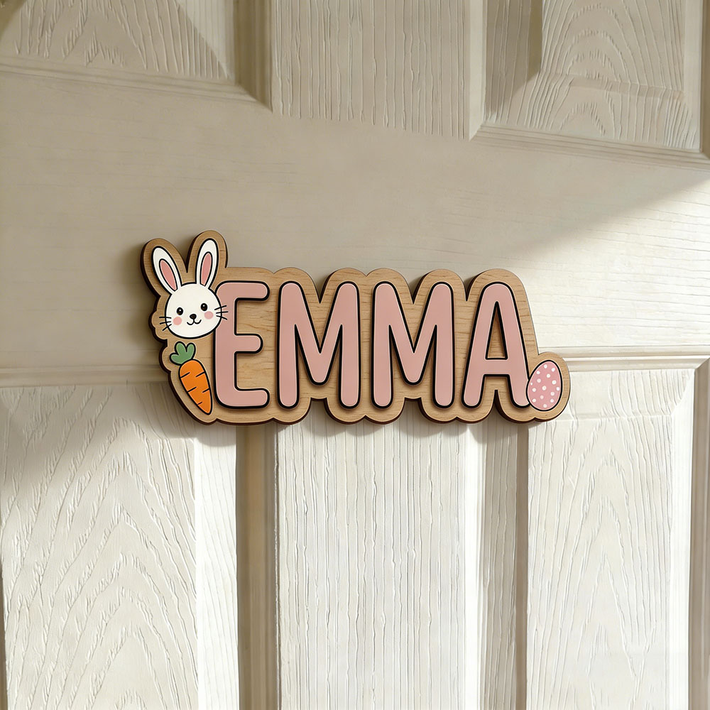 Personalized Easter Bunny Name - Baby Nursery Kids reseña y precio