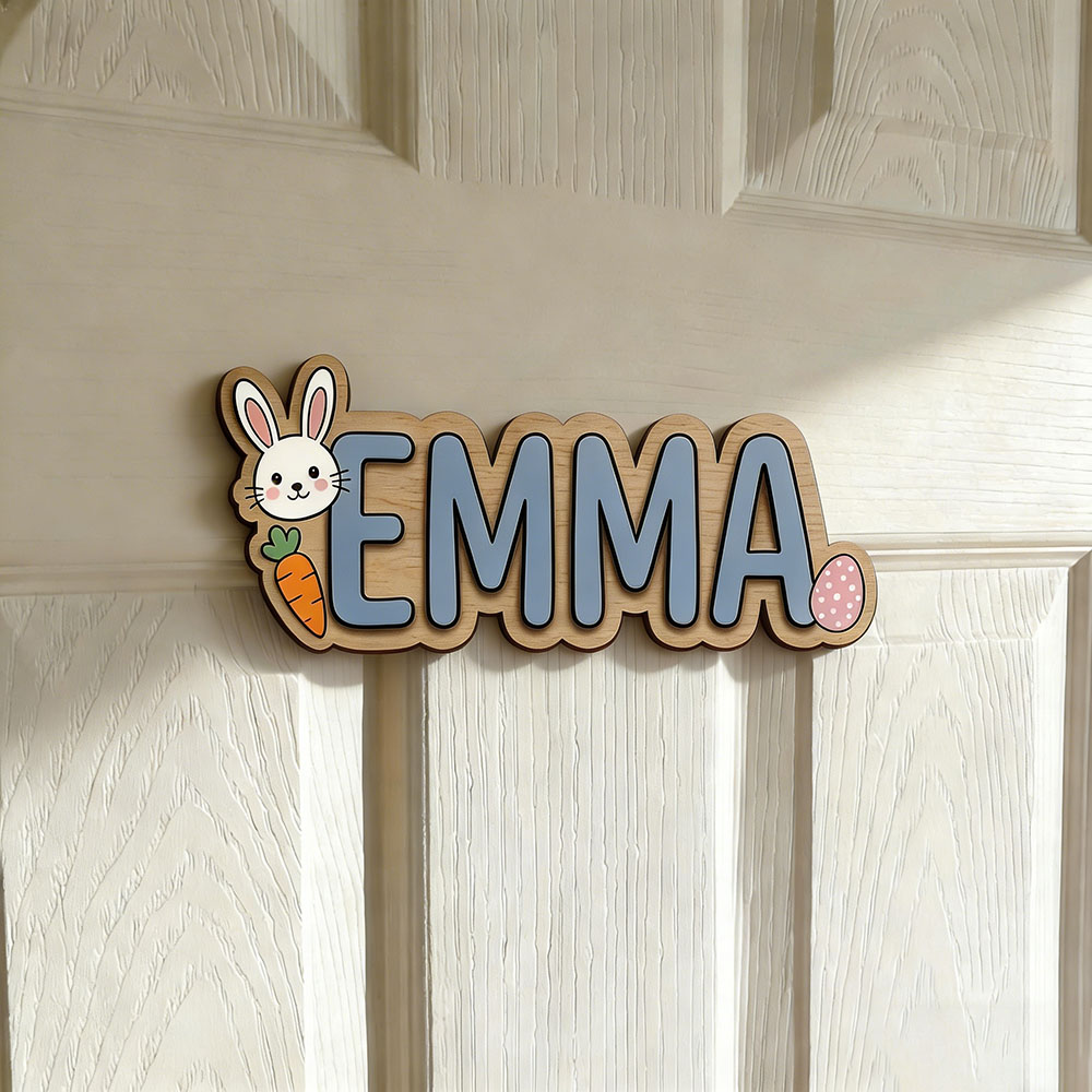 Personalized Easter Bunny Name - Baby Nursery Kids reseña y precio