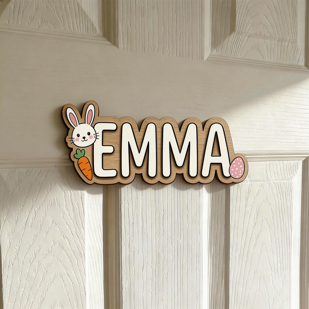 Personalized Easter Bunny Name - Baby Nursery Kids reseña y precio