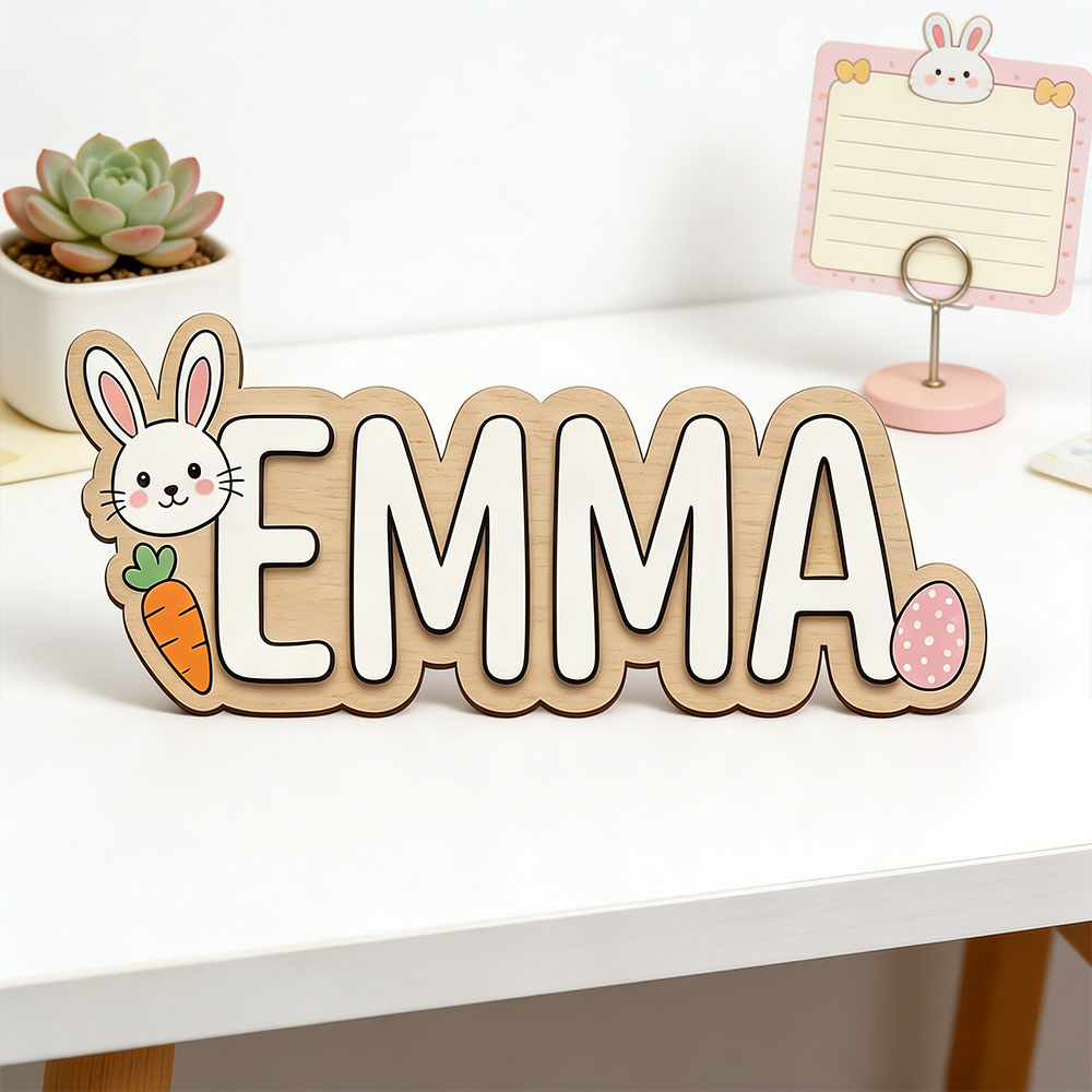 Personalized Easter Bunny Name - Baby Nursery Kids reseña y precio