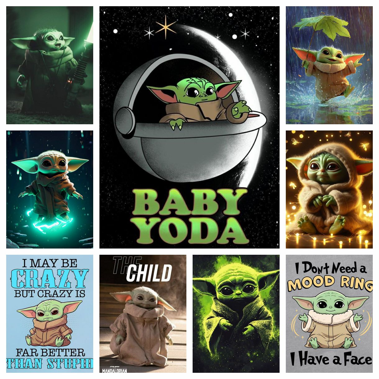Star Wars Cute Baby Yoda 5D DI - Baby Yoda Nursery reseña y precio
