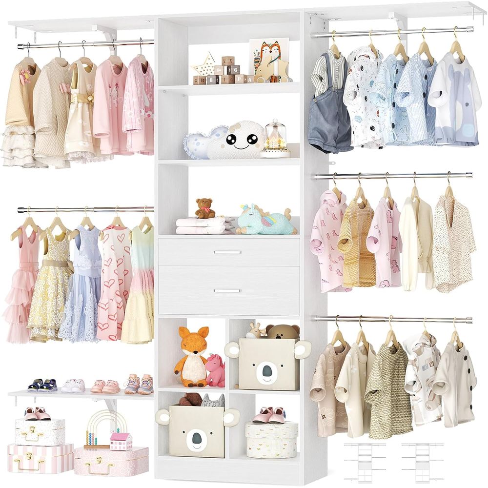 60 White Wooden Baby Closet Or - Closet Organizer Baby reseña y precio