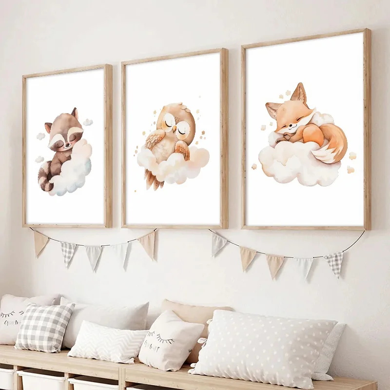 1pc framelessCartoon Cloud Ani - Baby Nursery Frames reseña y precio