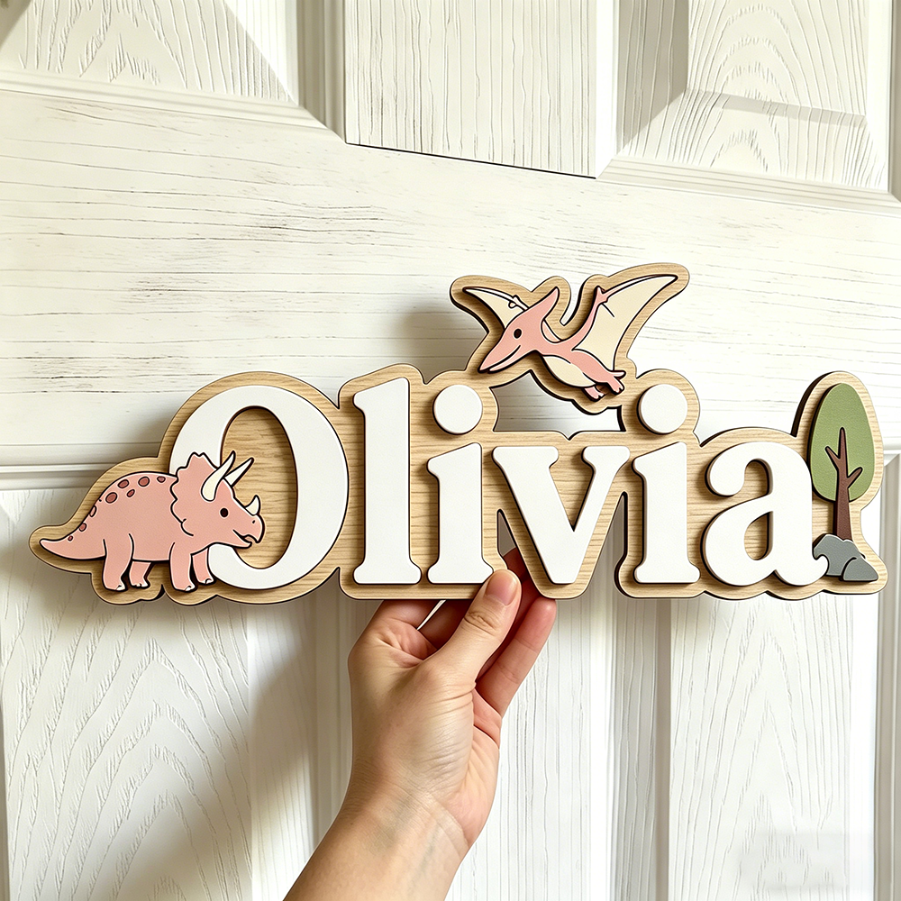 Personalized Dinosaur Name Sig - Baby Nursery Kids reseña y precio