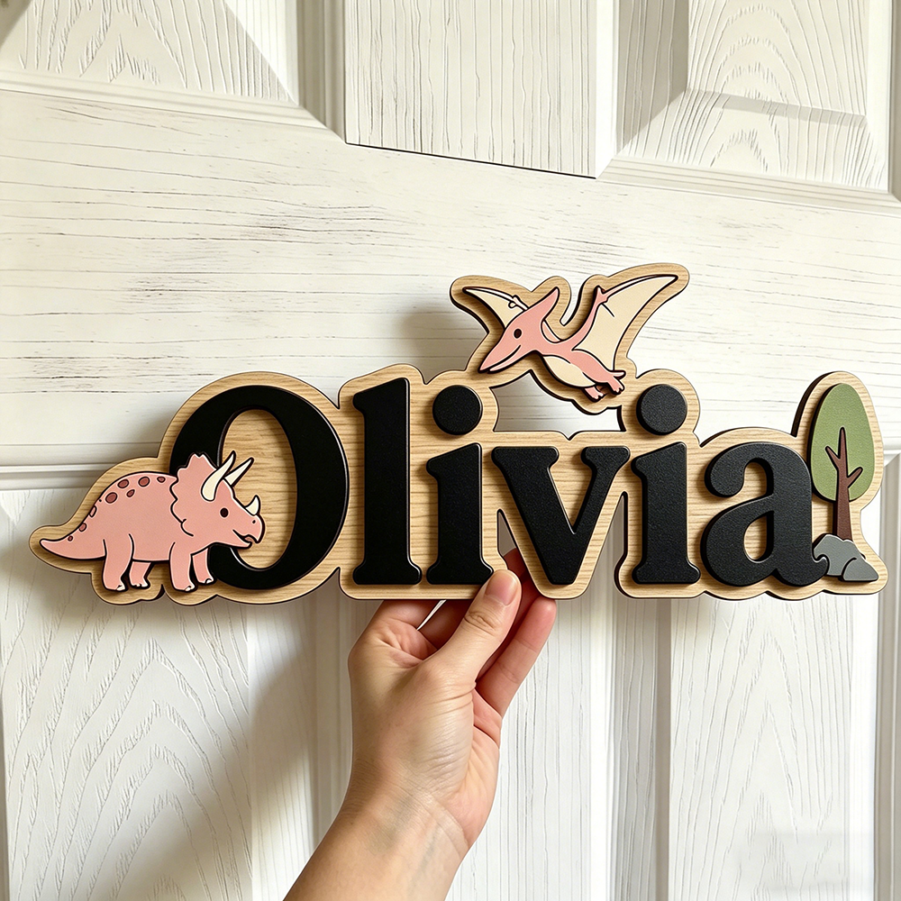 Personalized Dinosaur Name Sig - Baby Nursery Kids reseña y precio