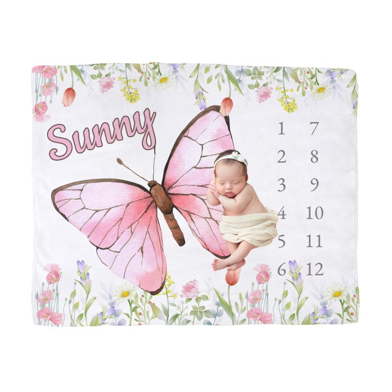 VIKAMA Watercolor Pink Butterf - Baby Nursery Unisex reseña y precio