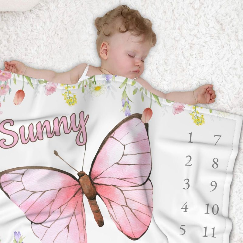 VIKAMA Watercolor Pink Butterf - Baby Nursery Unisex reseña y precio