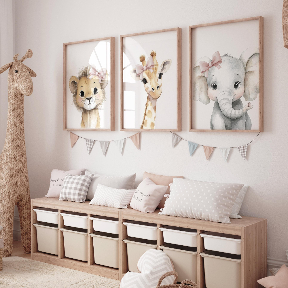 Baby Girl Nursery Wall Art Set - Baby Nursery Frames reseña y precio