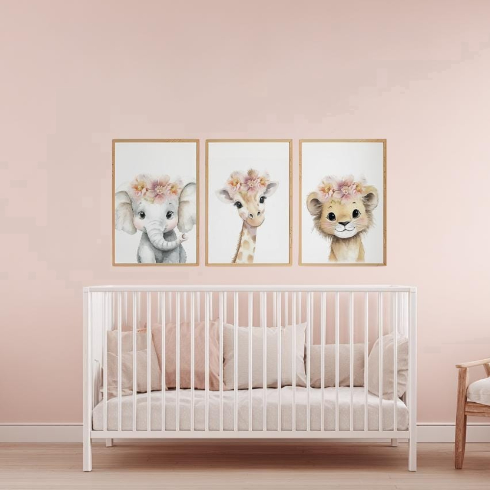 Baby Girl Nursery Wall Art Set - Baby Nursery Frames reseña y precio