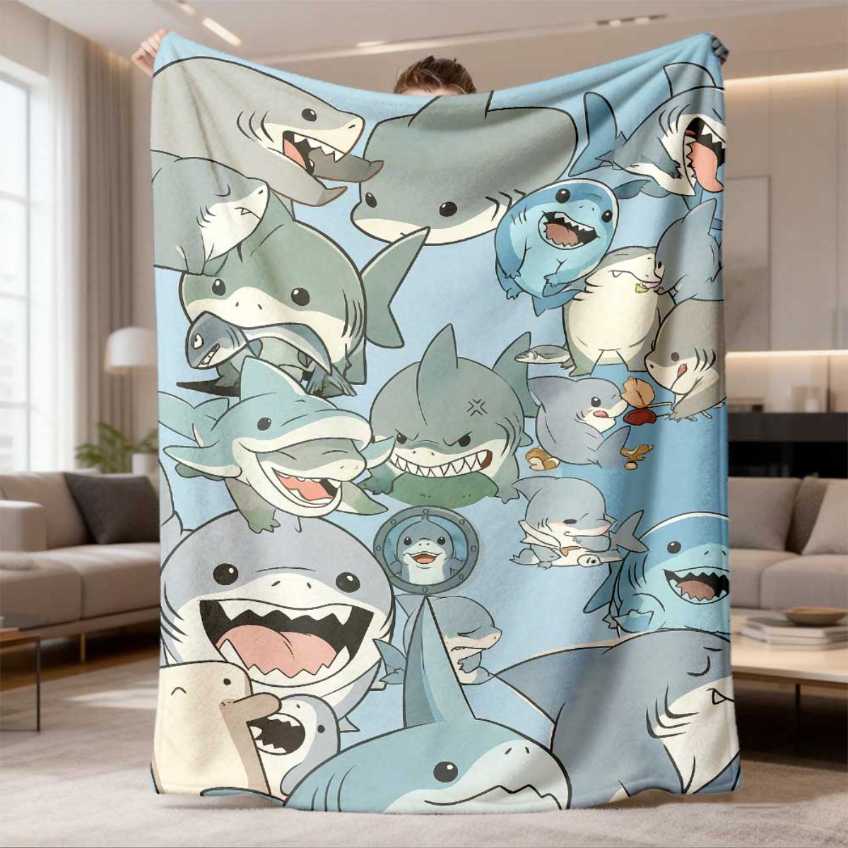 Large Cartoon Baby Sharks Flee - Baby Nursery In Hospital reseña y precio