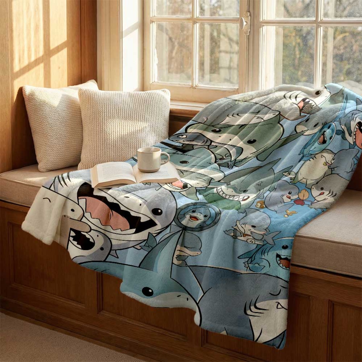 Large Cartoon Baby Sharks Flee - Baby Nursery In Hospital reseña y precio