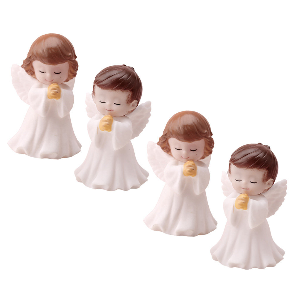 4Pcs Plastic Praying Angel Sta - Baby Nursery Table reseña y precio