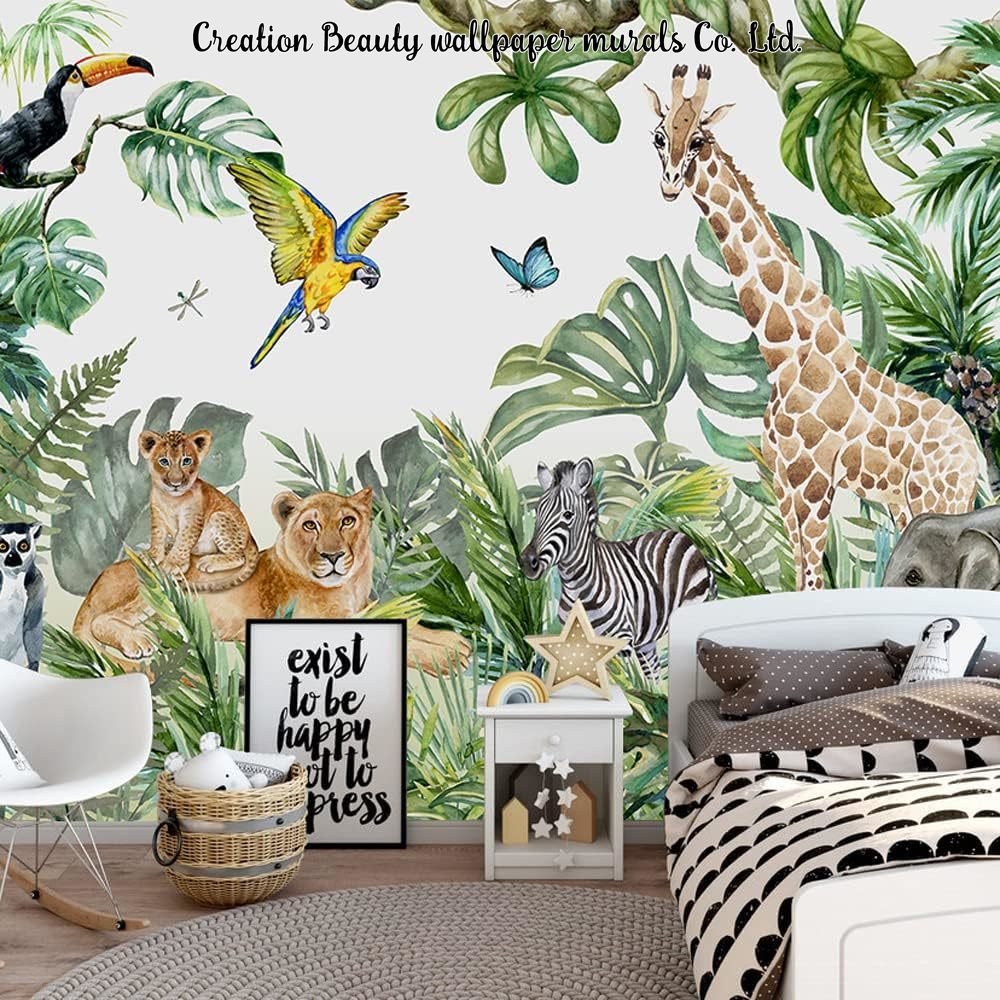Watercolor Animals Jungle Wall - Baby Nursery Water reseña y precio