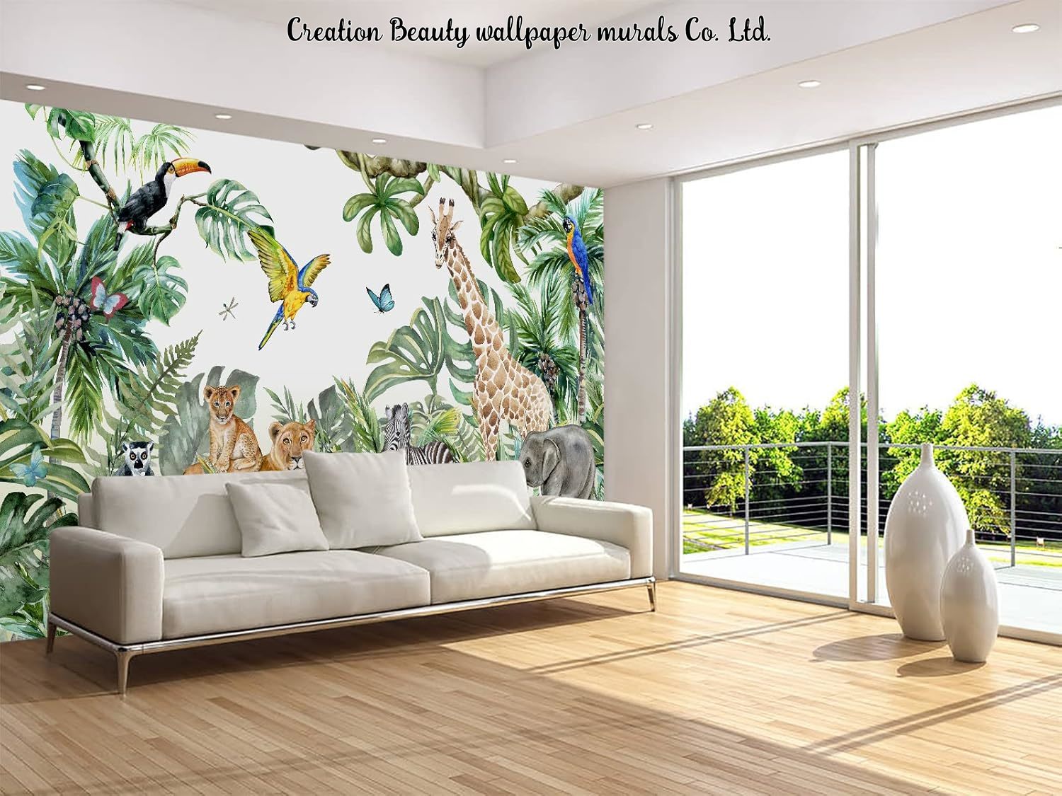 Watercolor Animals Jungle Wall - Baby Nursery Water reseña y precio