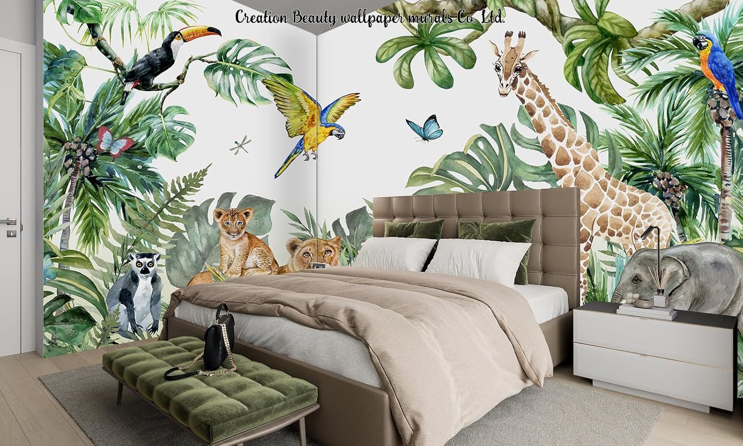 Watercolor Animals Jungle Wall - Baby Nursery Water reseña y precio