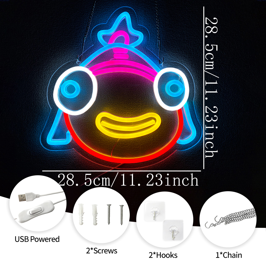 Fish Neon Sign LED Light Up Si - Baby Nursery Wall Lights reseña y precio