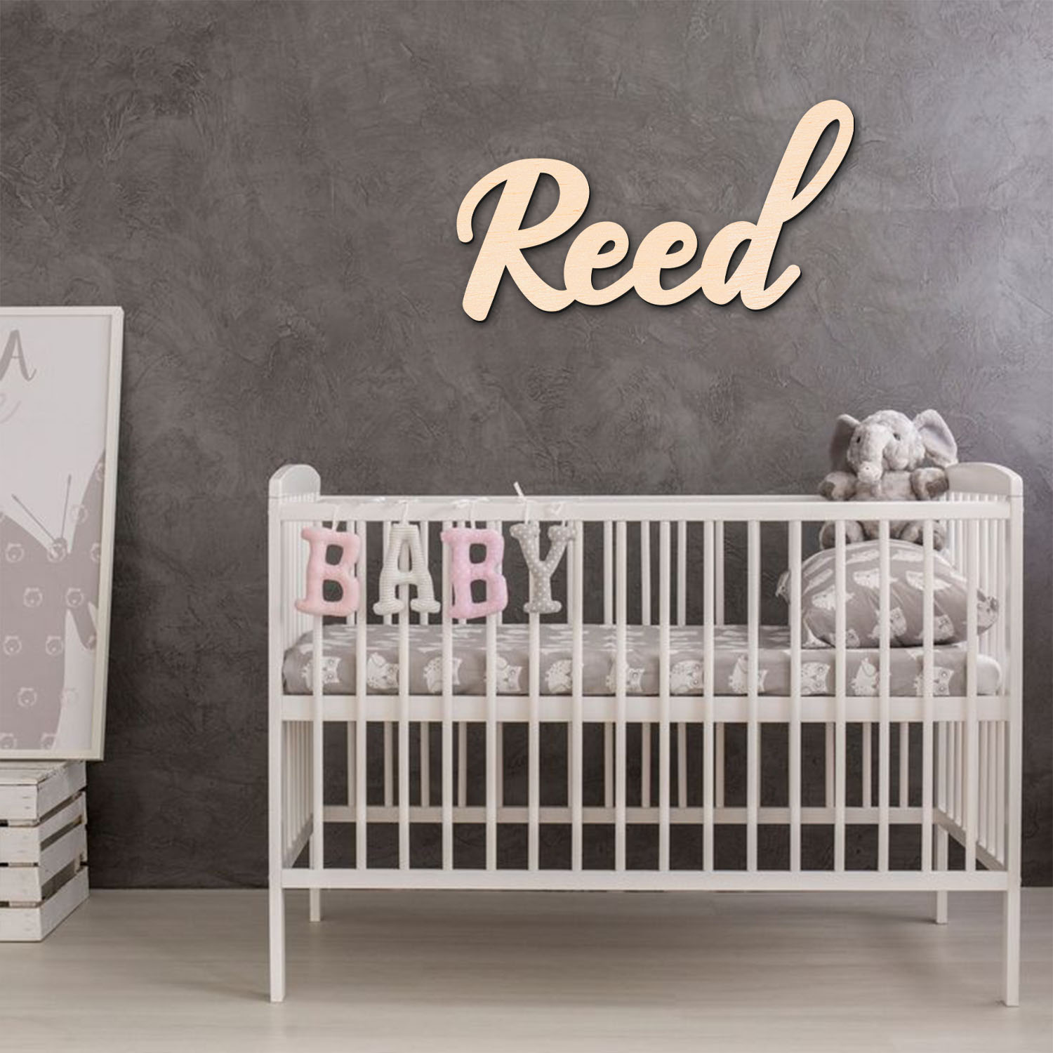 1pc Personalized Wooden Name S - Baby Nursery Name Sign reseña y precio