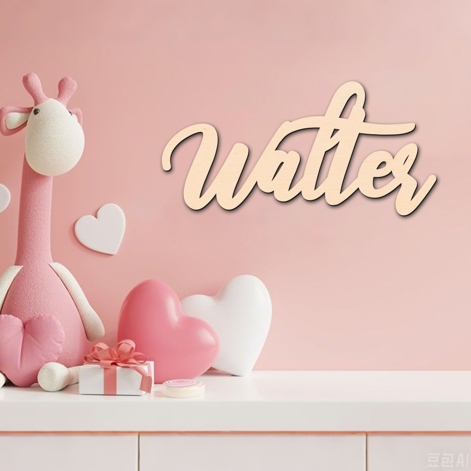 1pc Personalized Wooden Name S - Baby Nursery Name Sign reseña y precio