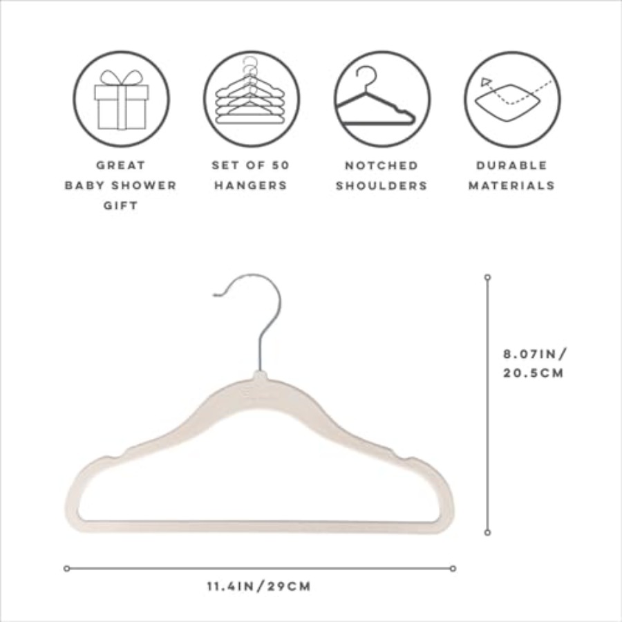 Velvet Baby Hangers NonSlip Ha - Baby Nursery Hangers reseña y precio