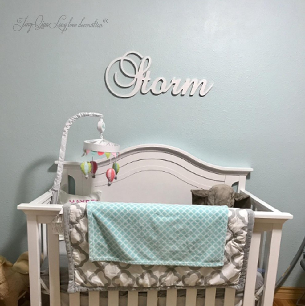 Custom Personalized Wooden Nam - Baby Nursery Name Sign reseña y precio