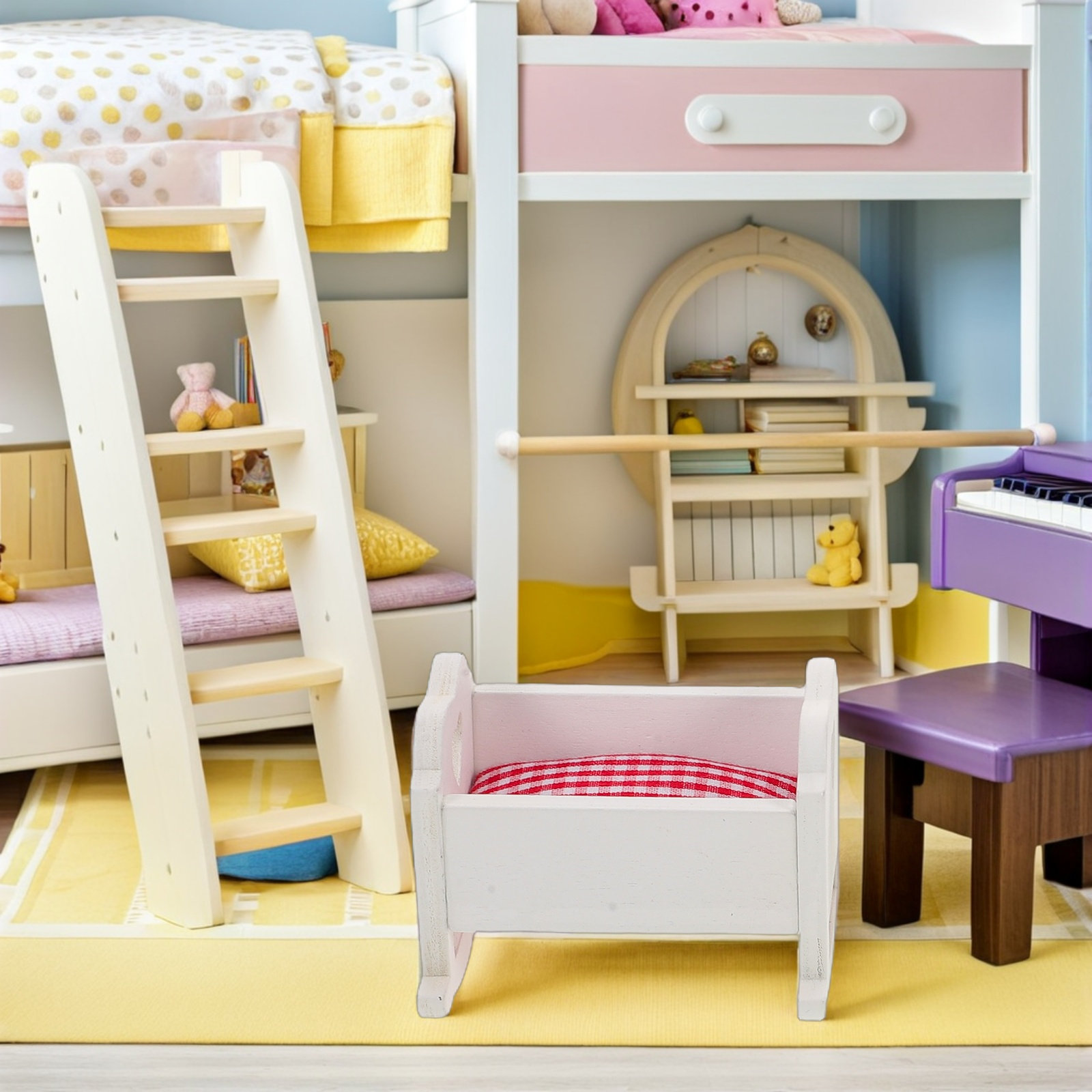 3Pcs Mini Crib Baby Bedroom Do - Baby Nursery Furniture Sets reseña y precio