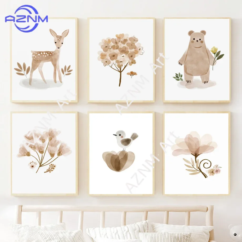 Boho Nursery Wall Art Canvas - - Baby Nursery Art reseña y precio