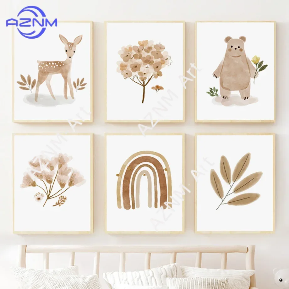 Boho Nursery Wall Art Canvas - - Baby Nursery Art reseña y precio