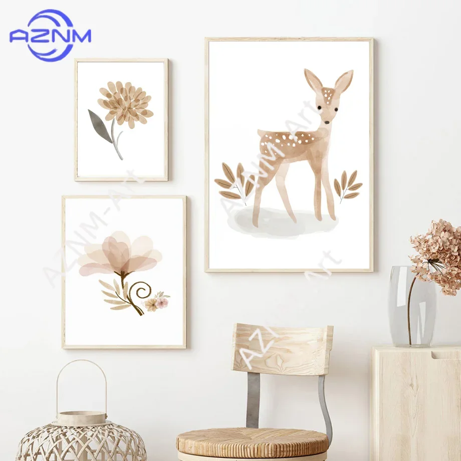 Boho Nursery Wall Art Canvas - - Baby Nursery Art reseña y precio