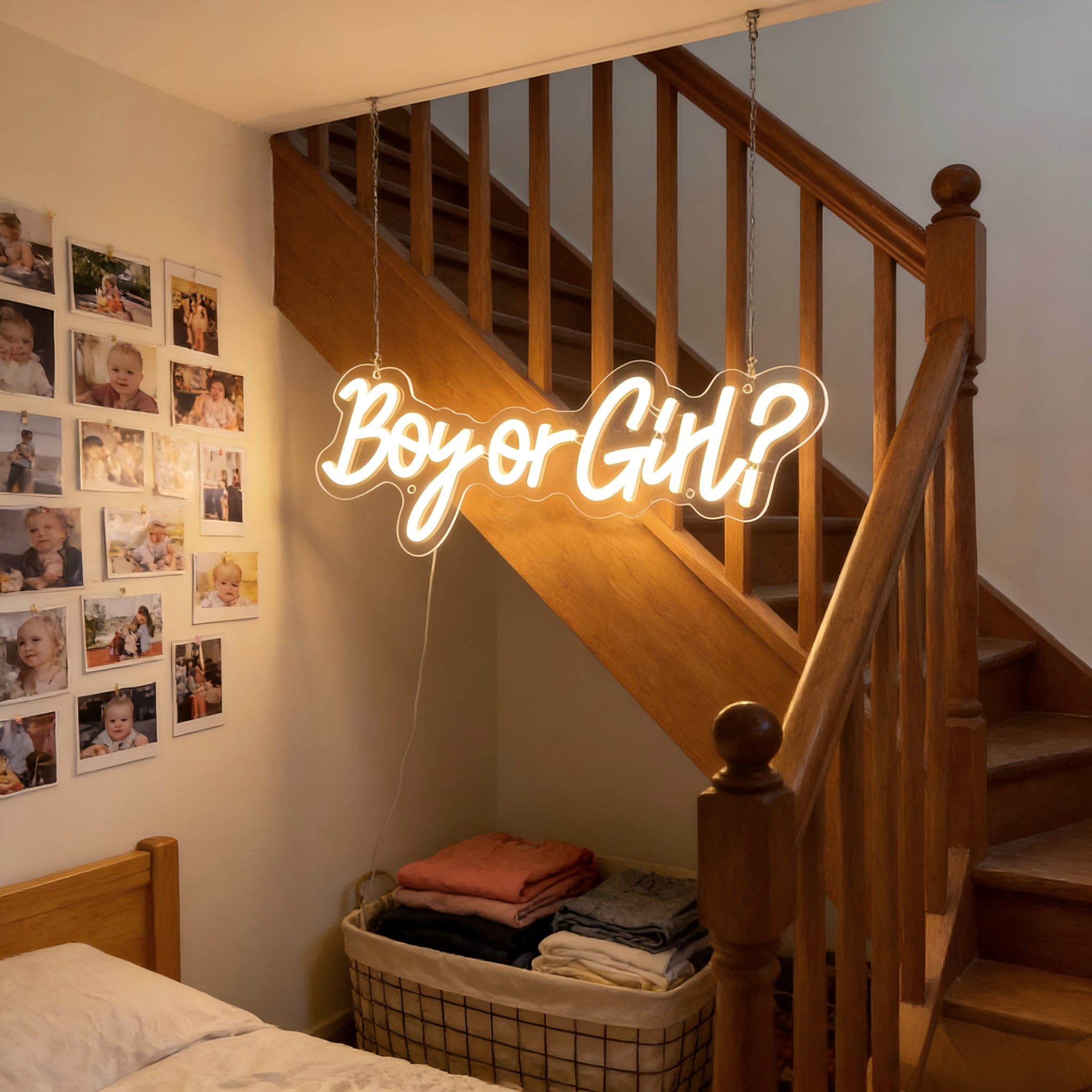 Boy or Girl Neon Sign for Wall - Baby Nursery Wall Lights reseña y precio