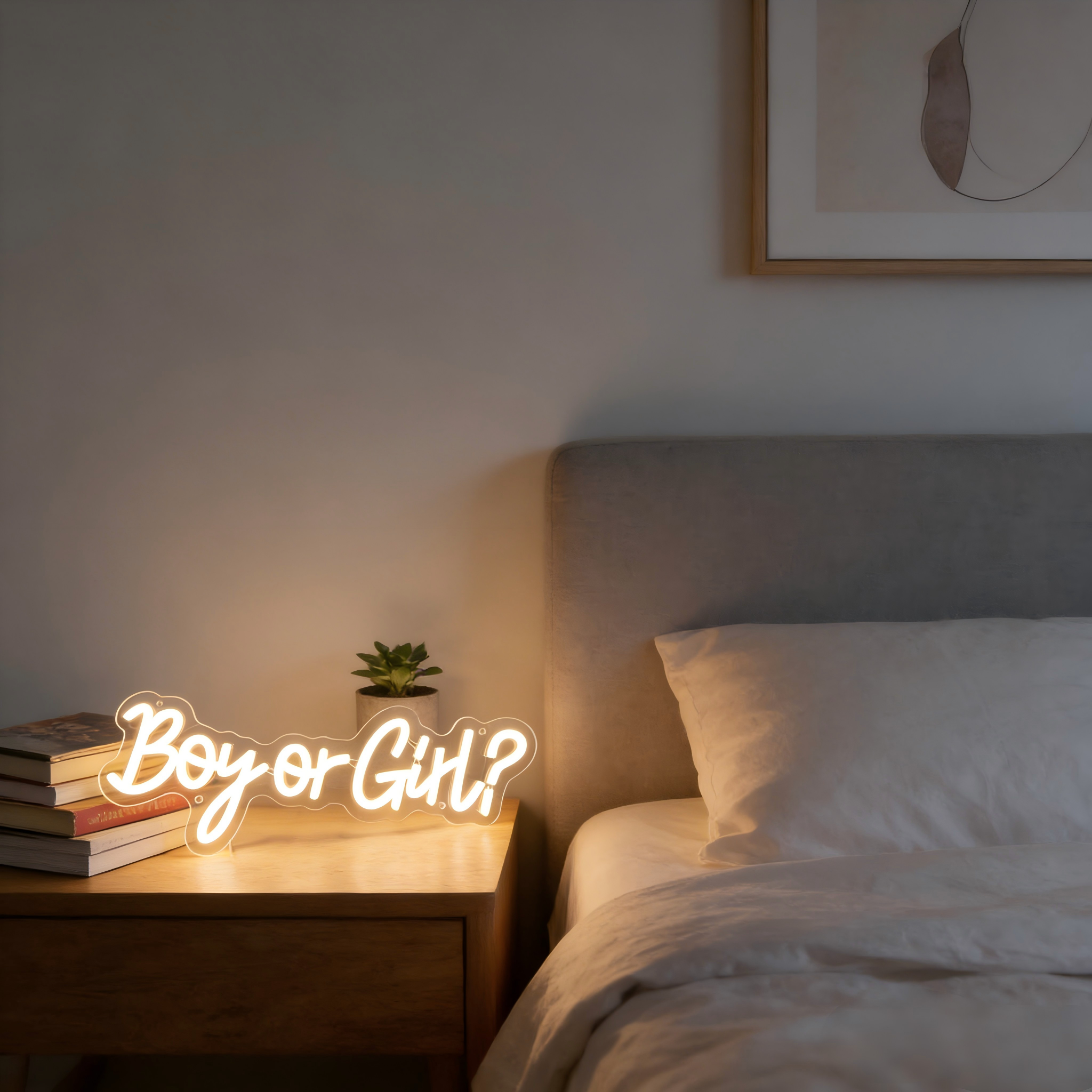 Boy or Girl Neon Sign for Wall - Baby Nursery Wall Lights reseña y precio