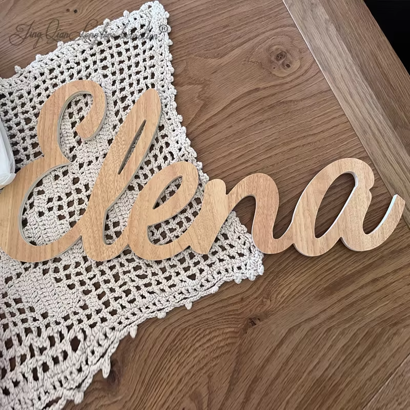 Custom Personalized Wooden Nam - Baby Nursery Name Sign reseña y precio