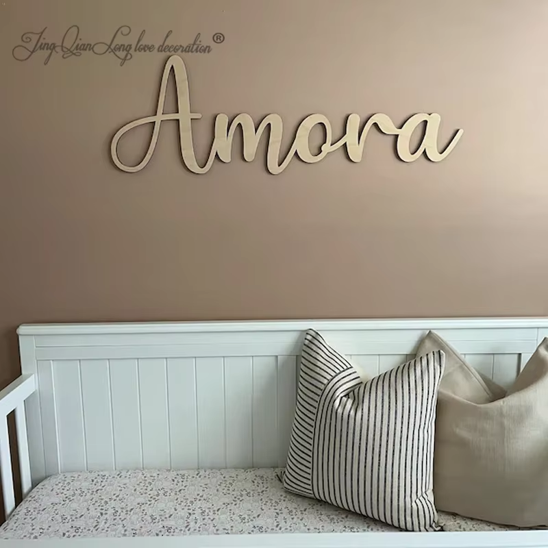 Custom Personalized Wooden Nam - Baby Nursery Name Sign reseña y precio