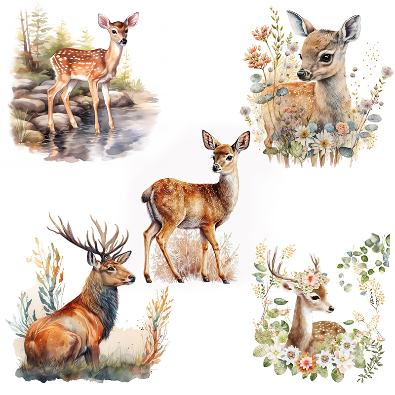 C400#Cute Deer Wall Sticker Ki - Baby Nursery Wall Mural reseña y precio