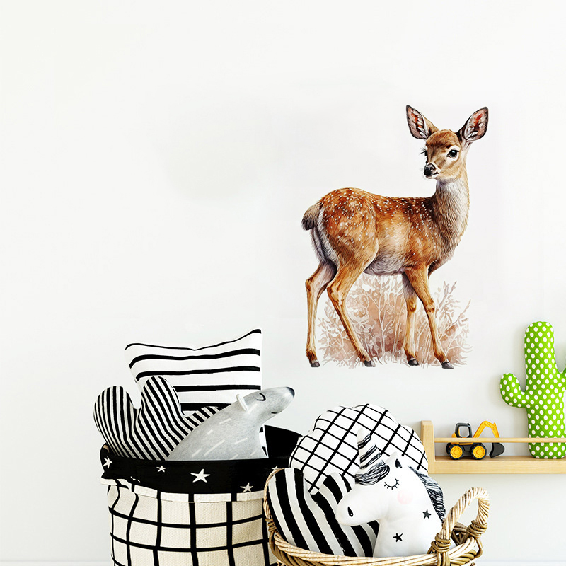 C400#Cute Deer Wall Sticker Ki - Baby Nursery Wall Mural reseña y precio