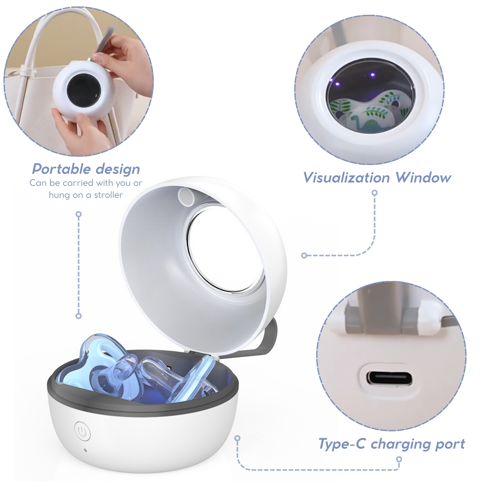 Storage baby Dummy organizer U - Pacifier Sterilizer Case reseña y precio