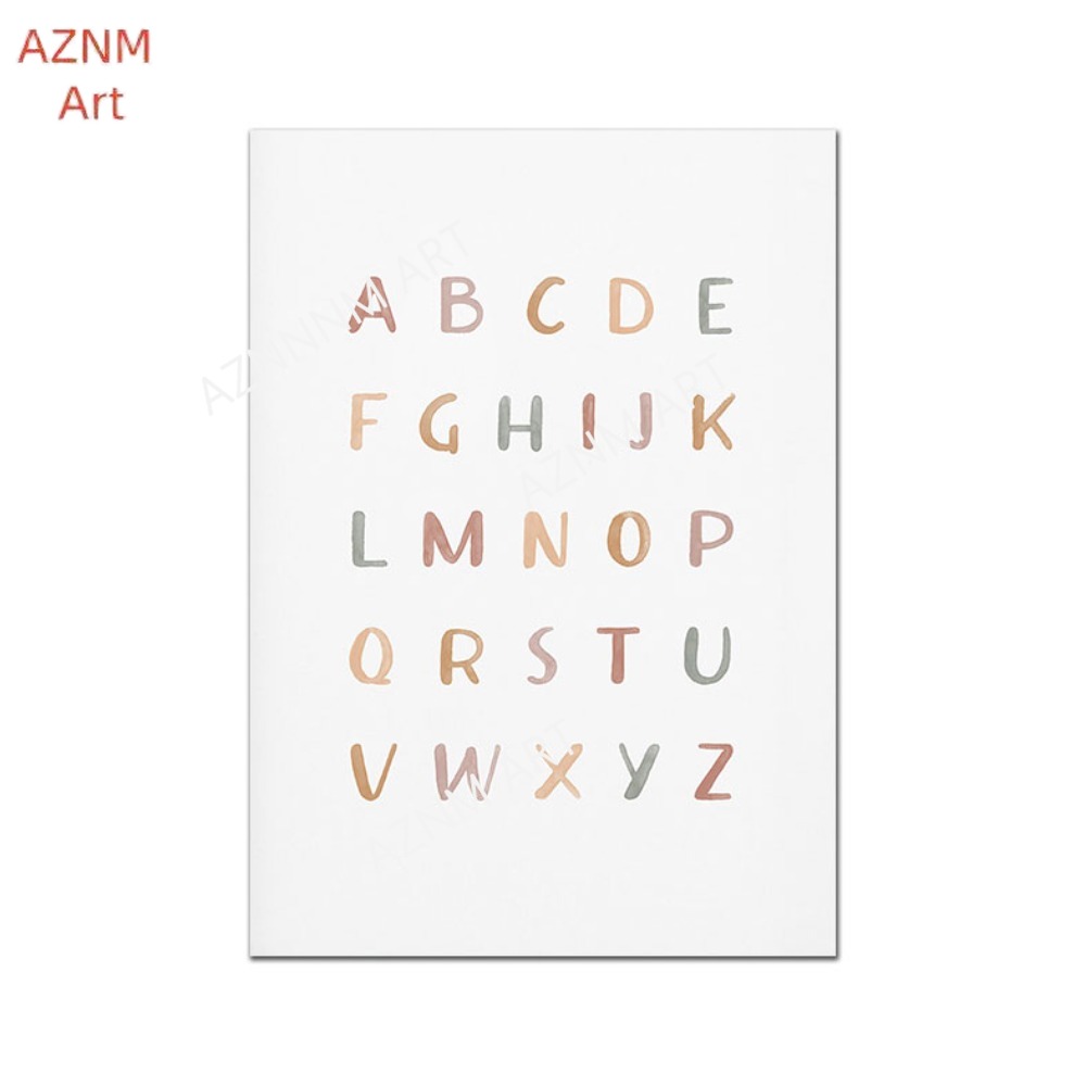 1/3PCS ，Poster Custom ABC 123  - Baby Nursery Art reseña y precio
