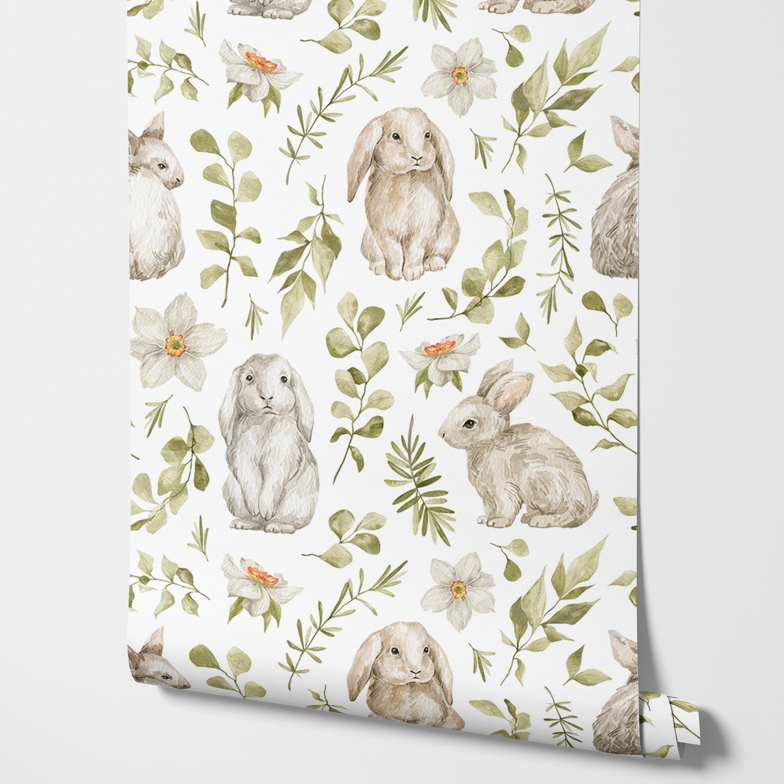 Bunny Wallpaper Kids Room Wall - Baby Nursery Water reseña y precio
