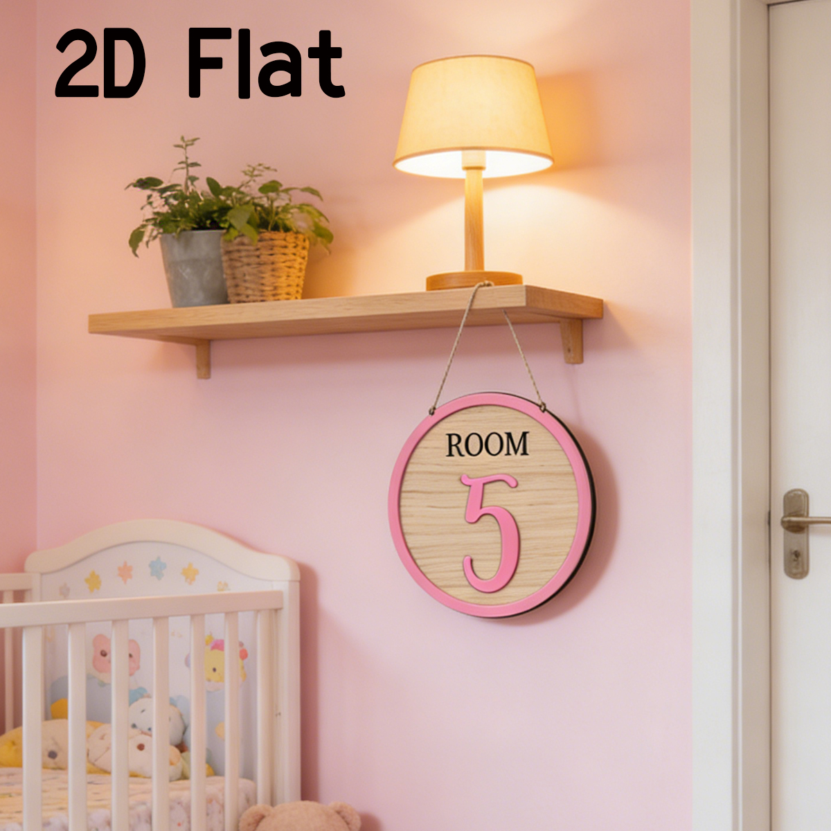 1Pc Cutom Pink Room Number Woo - Baby Nursery Gifts reseña y precio