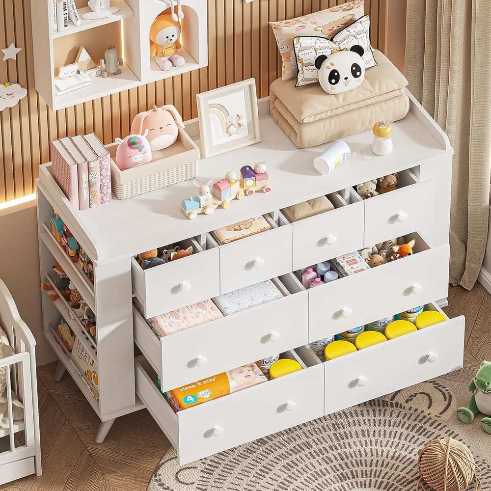 Children's 8-Drawer Dresser, N - Baby Nursery Table reseña y precio