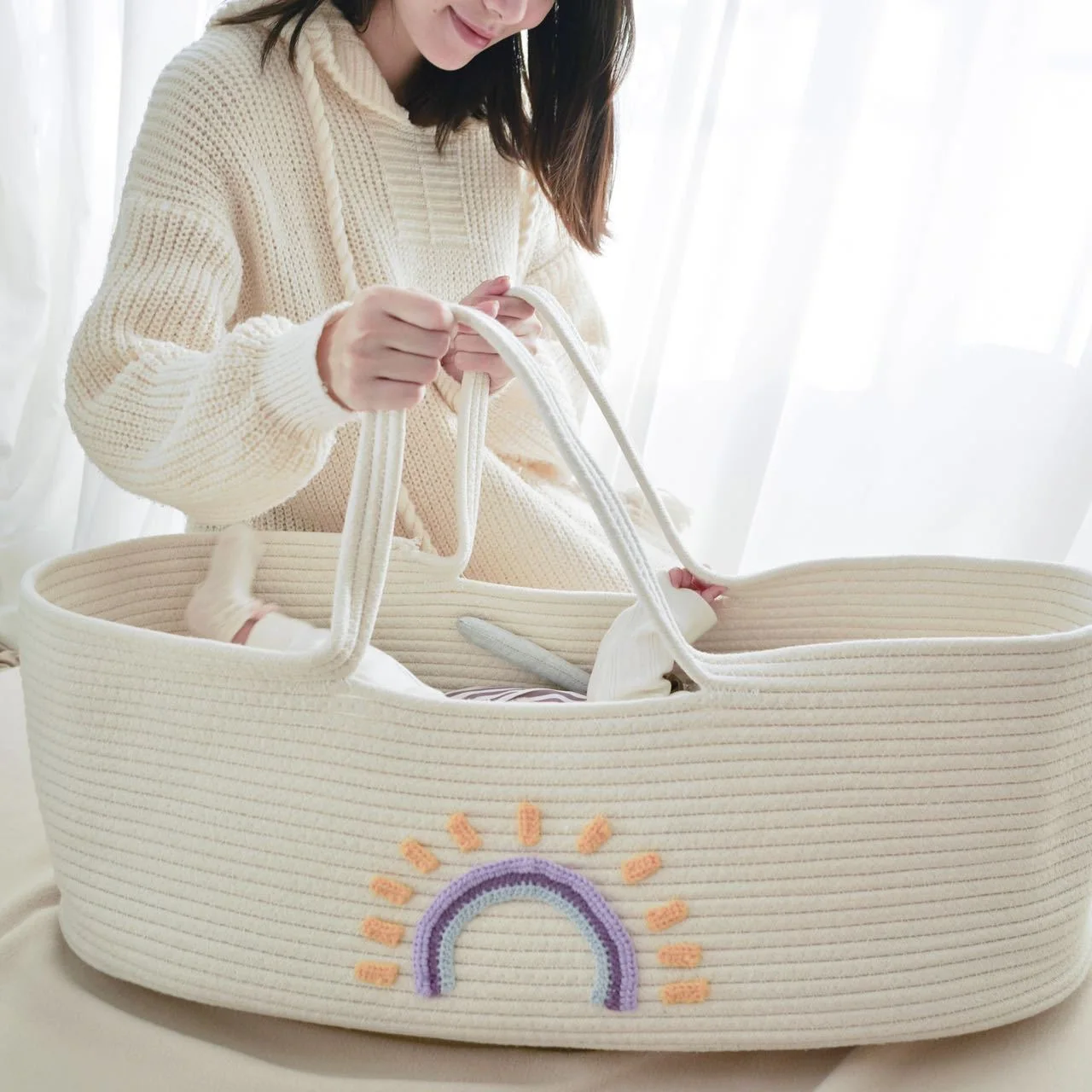 Portable Baby Carrying Basket  - Baby Nursery Unisex reseña y precio